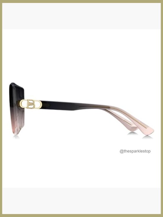 Oversized Square Wrap-Around Polarized Sunglasses with Nylon Lenses main image 6
